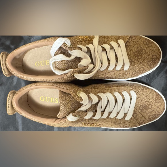 Guess Tan and White Sneakers - Picture 2 of 3